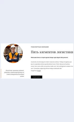 Elementovlogistiki 5 элементов логистики Целевая страница Скин лендинга с редактором.