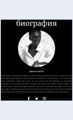 Biografiyadizaynera Биография дизайнера Целевая страница