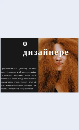 Dizaynerprivetstvuetvas Дизайнер приветствует вас Целевая страница Скин лендинга с редактором.