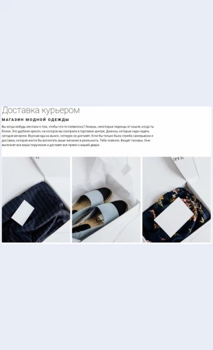 Dostavkaizmodnogomagazina Доставка из модного магазина Целевая страница Скин лендинга с редактором.