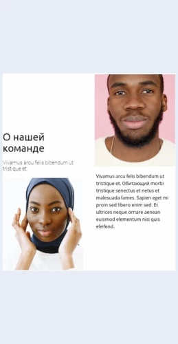 Dvapredstavitelyakomandy Шесть очков на работе Целевая страница Скин лендинга с редактором.