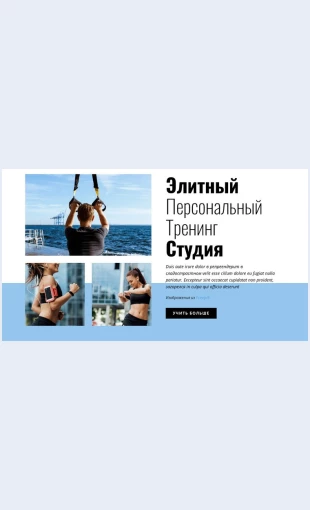 Elitnayastudiyapersonalnogoobucheniya Элитная студия персонального обучения Целевая страница Скин лендинга с редактором.