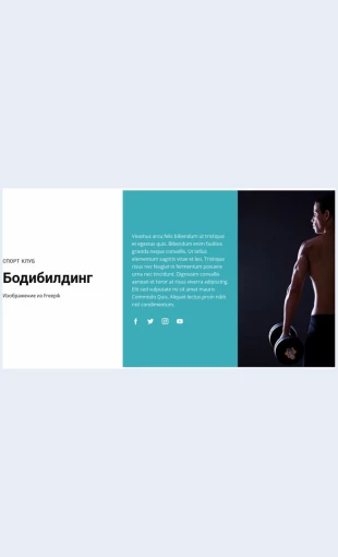 Fitnesisport Фитнес и спорт Целевая страница Скин лендинга с редактором.