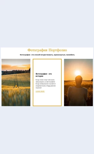 Fotoportfolio Фото портфолио Целевая страница Скин лендинга с редактором.