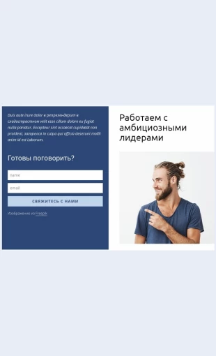 Kontaktnayaformavsetke Контактная форма в сетке Целевая страница Скин лендинга с редактором.
