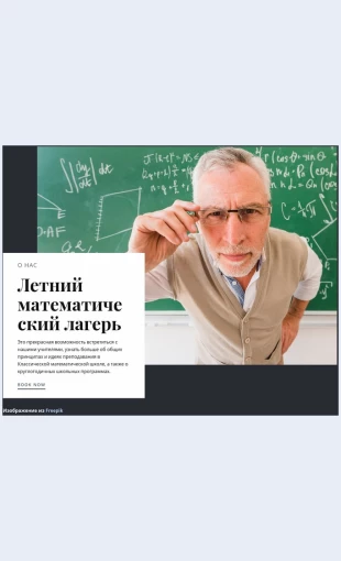 Letniymatematicheskiylager Летний математический лагерь Целевая страница Скин лендинга с редактором.