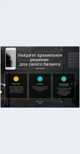 Luchshieresheniyadlyabiznesa Лучшие решения для бизнеса Целевая страница Скин лендинга с редактором.