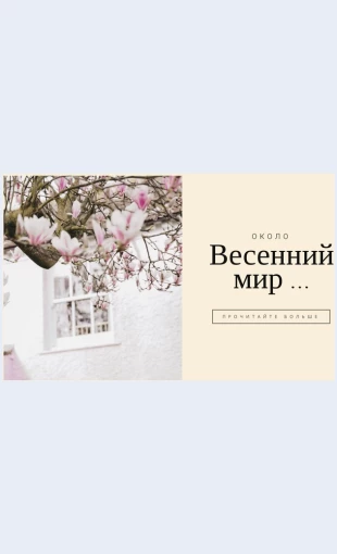 Mirvesnoy Мир весной Целевая страница Скин лендинга с редактором.