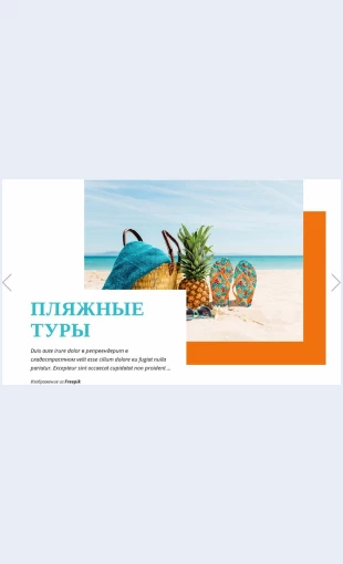 Plyazhnyetury Пляжные туры Целевая страница Скин лендинга с редактором.