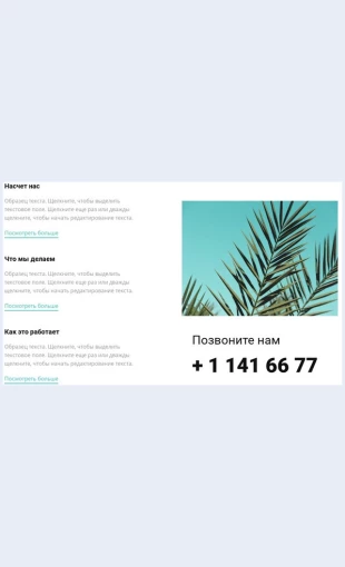 Pozvonitenam Позвоните нам Целевая страница Скин лендинга с редактором.