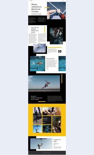 Professionalnyyfitnes Профессиональный фитнес Целевая страница Скин лендинга с редактором.