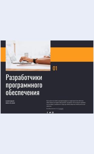 Razrabotchikiprogrammnogoobespecheniya Разработчики программного обеспечения Целевая страница Скин лендинга с редактором.
