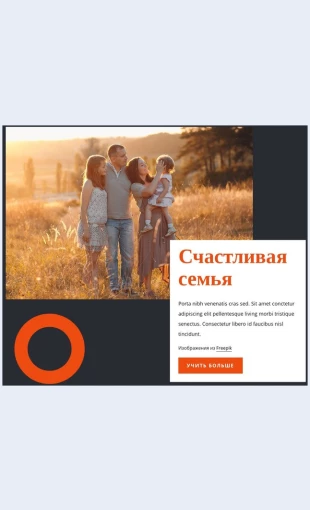 Schastlivayasemya Счастливая семья Целевая страница Скин лендинга с редактором.