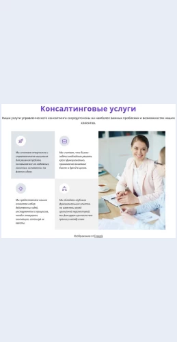 Setkasikonkamiitekstami Сетка с иконками и текстами Целевая страница Скин лендинга с редактором.