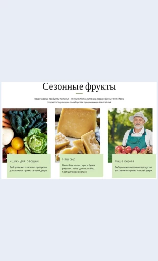 Sezonnyefrukty Сезонные фрукты Целевая страница Скин лендинга с редактором.