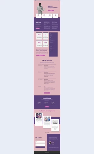 Softwaredeveloper Software developer Landing Page Скин лендинга с редактором.