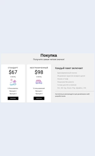 Standartnyeibezlimitnyeplany Стандартные и безлимитные планы Целевая страница Скин лендинга с редактором.
