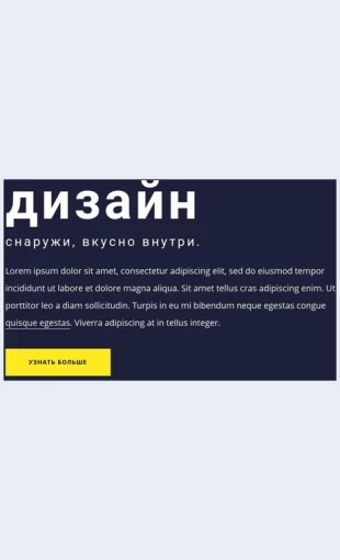 Tekstovyyblokskrupnymshriftom Текстовый блок с крупным шрифтом Целевая страница Скин лендинга с редактором.