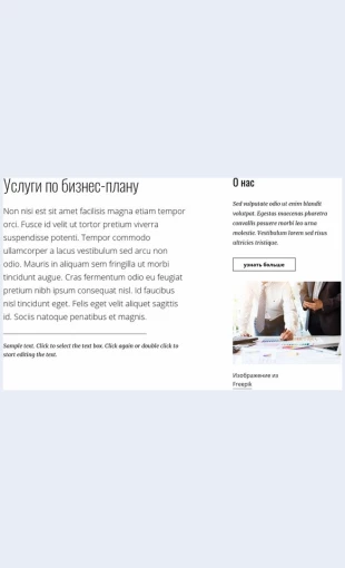 Uslugibiznesplana Услуги бизнес-плана Целевая страница Скин лендинга с редактором.