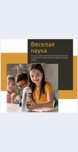 Veselayanauka Веселая наука Целевая страница Скин лендинга с редактором.