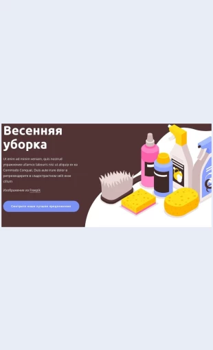 Vesennyayauborka Весенняя уборка Целевая страница Скин лендинга с редактором.