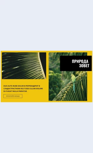 Prirodazovet Природа зовет Целевая страница Скин лендинга с редактором.