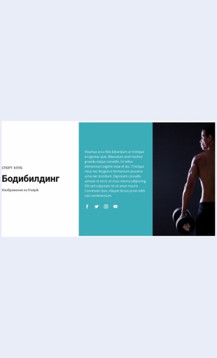 Fitnesisport Фитнес и спорт Целевая страница Скин лендинга с редактором.